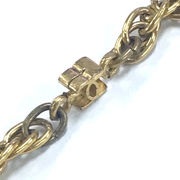 CHANEL Gold Logo Necklace